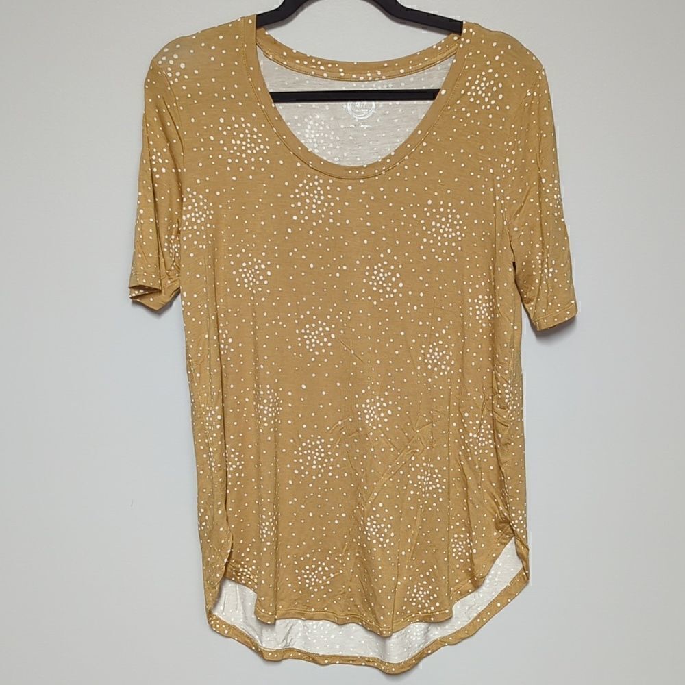 Maurices Camel Short Sleeve Blouse